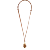 Colgante Ormé, edición chapada en oro con cuero camel