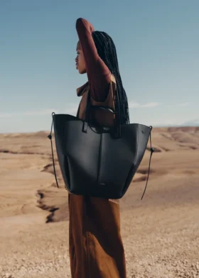 Edición Cyme Tote, negro texturizado