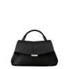 Mokki Mini Edition negro texturizado con costuras en color crudo