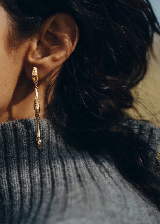 Pendientes colgantes Eroz, edición dorada
