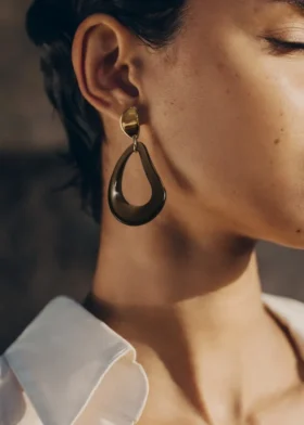 Pendientes colgantes Naé, edición de cristal ahumado