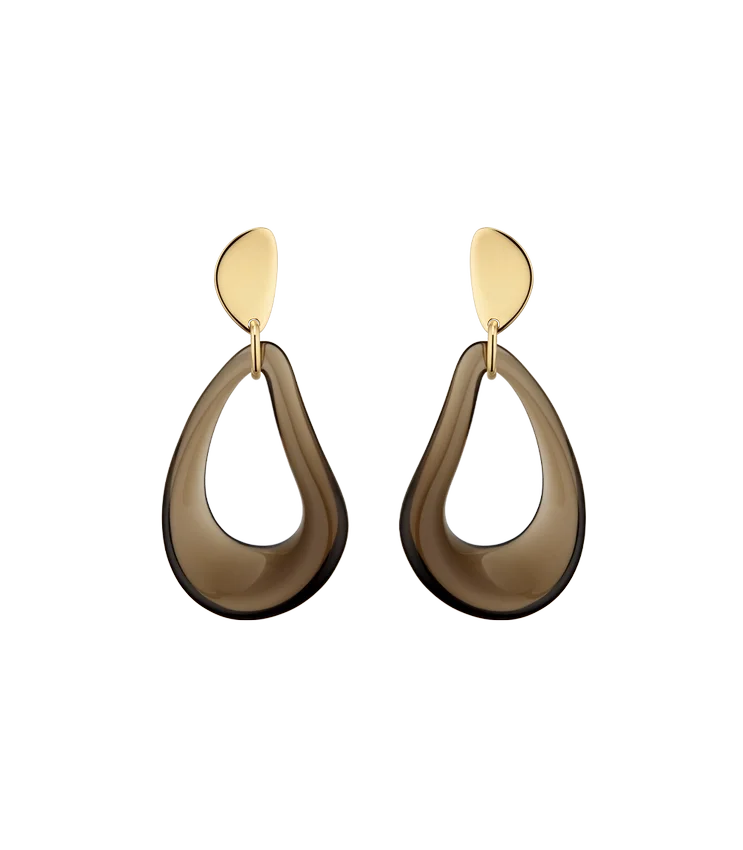Pendientes colgantes Naé, edición de cristal ahumado