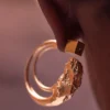 Pendientes de aro Eroz, edición chapada en oro de 24 quilates