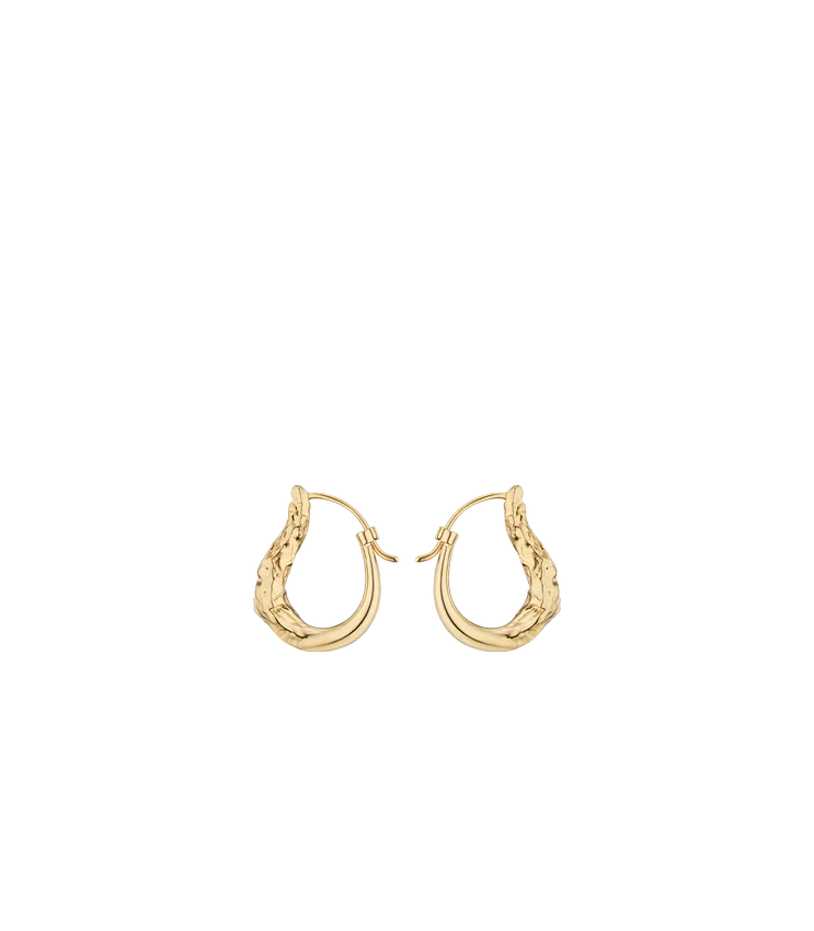 Pendientes de aro Eroz Slim, edición chapada en oro