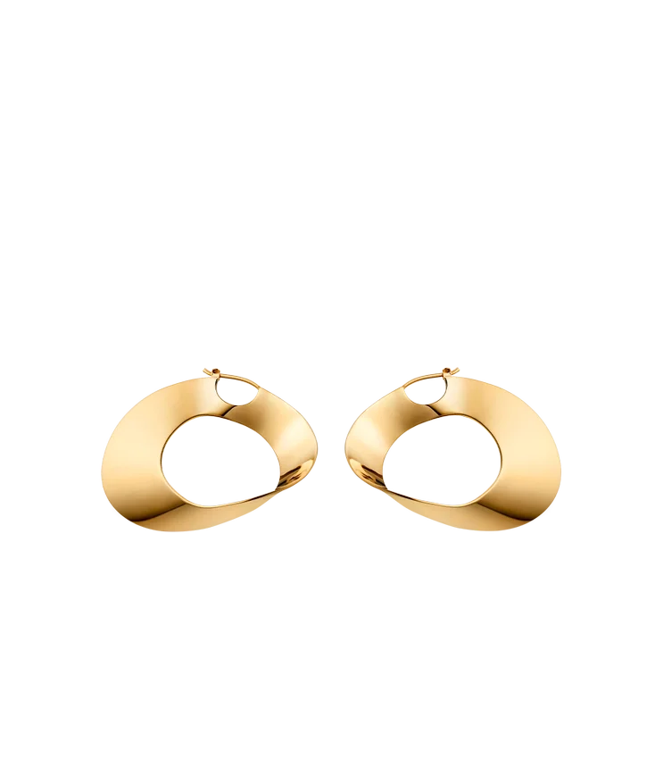 Pendientes de aro Éole, edición chapada en oro de 24 quilates