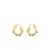 Pendientes de aro ondulados Éole, edición dorada