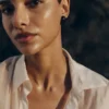 Pendientes de botón Naé, edición de cristal ahumado