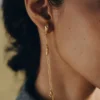 Pendientes Eroz Chain, edición chapada en oro