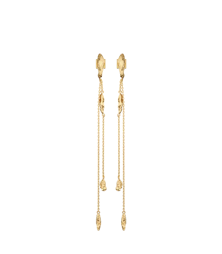Pendientes Eroz Chain, edición chapada en oro