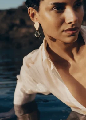 Pendientes Naé, edición de cristal ahumado