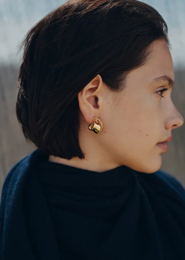 Pendientes Éole Curled, edición dorada
