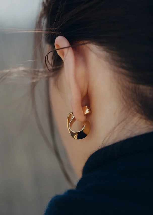 Pendientes Éole Curled, edición dorada