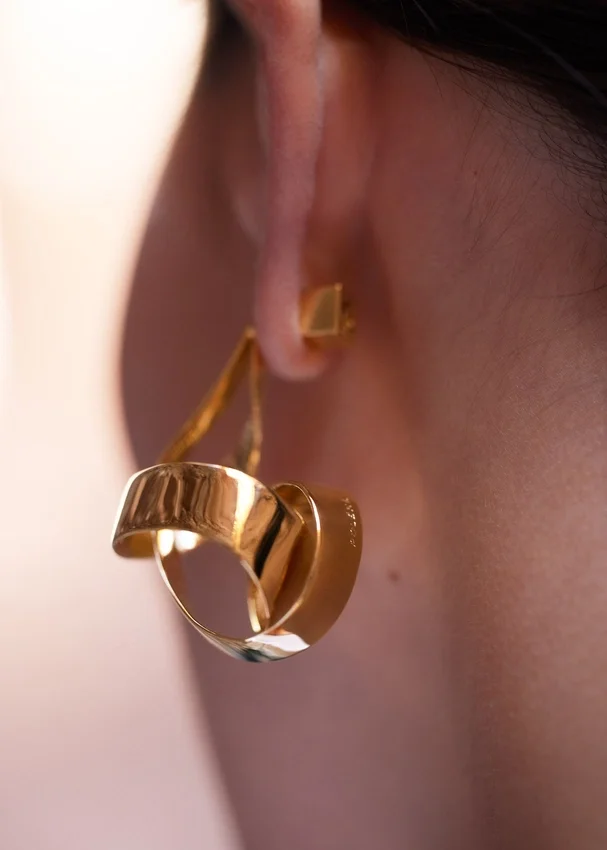 Pendientes Éole Spiral, edición dorada