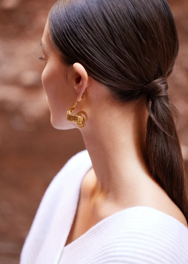 Pendientes Éole Spiral, edición dorada