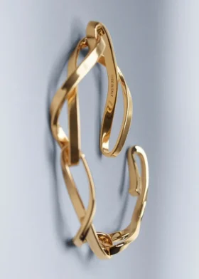 Pulsera de cadena Éole, edición con baño de oro de un quilate