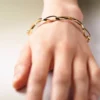 Pulsera de cadena Éole, edición con baño de oro de un quilate