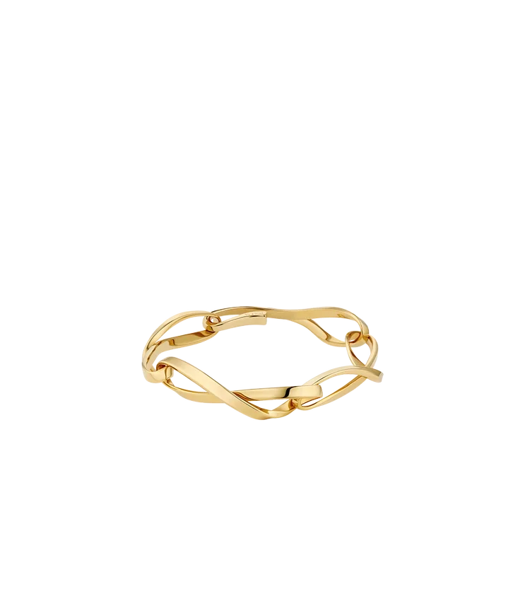 Pulsera de cadena Éole, edición con baño de oro de un quilate