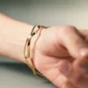 Pulsera de cadena Éole, edición con baño de oro de un quilate