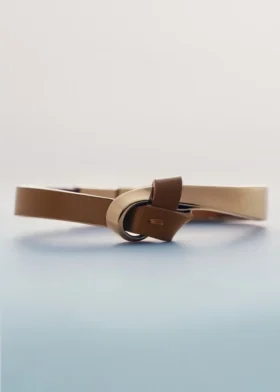 Pulsera Ormé Edition chapada en oro con piel de camello
